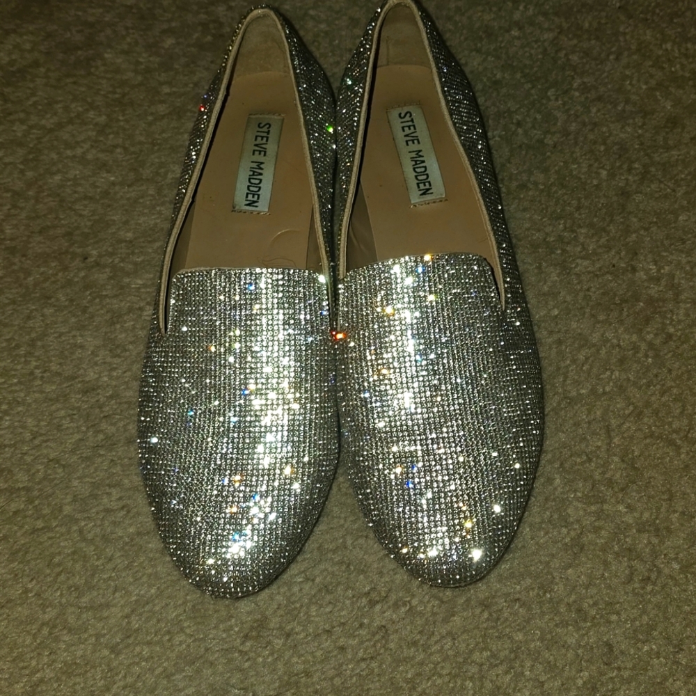 Steve Madden rhinestone loafers